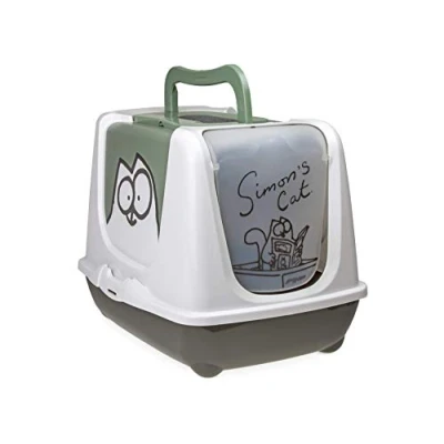 Afbeelding van Grijs/ groen/ wit Simon&#039;s Cat Kattenbak