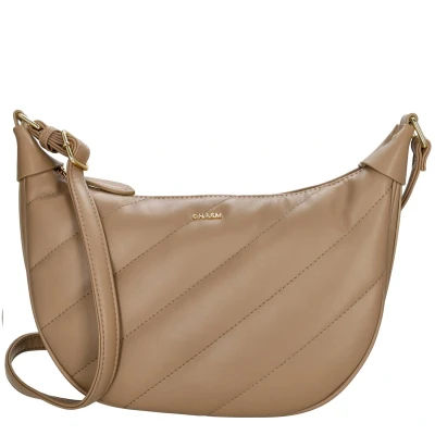 Afbeelding van Charm London Via Dante Schoudertas Crossbody Schouderband Praktisch Stijlvol Taupe