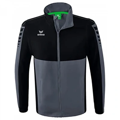 Afbeelding van Erima Six Wings jack met afneembare mouwen slate grey/zwart