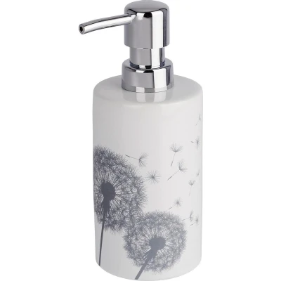 Afbeelding van Wenko Zeepdispenser Astera 360 Ml 7 X 18 Cm Keramiek Wit/grijs