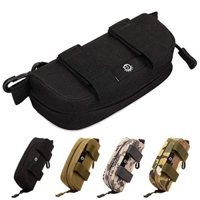 Afbeelding van Selighting Tactische draagbare brillenkoker met ritssluiting, Molle (zwart)