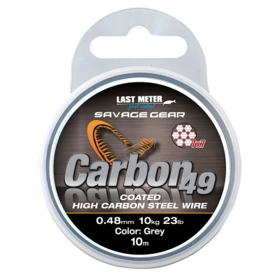 Afbeelding van Savage Gear Carbon49 Grey Coated High Carbon Steel Wire 10m