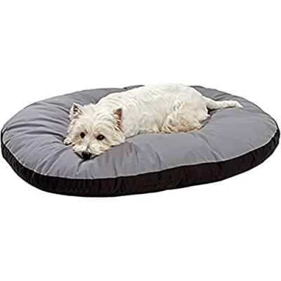 Afbeelding van Doc Bed Ovaal Hondenkussen Grijs &amp; Zwart 50 x 40 8 cm