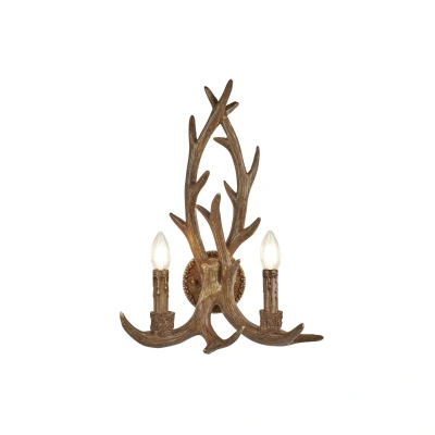 Afbeelding van Searchlight Stag Wandverlichting 36 X 46 Cm Bruin