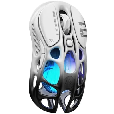 Afbeelding van GravaStar Mercury M1 Pro draadloze gamingmuis, lichte magnesiumlegering, 26.000 dpi, PAW3395DM sensor, 5 programmeerbare toetsen, ondersteunt bekabeld/2,4 GHz/BT, batterijduur tot 200 uur