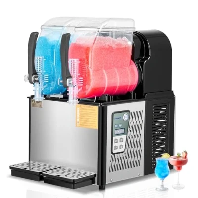 Image de VEVOR Machine à Granité Commerciale 2x4L pour Granitas Margarita Boisson Glacée