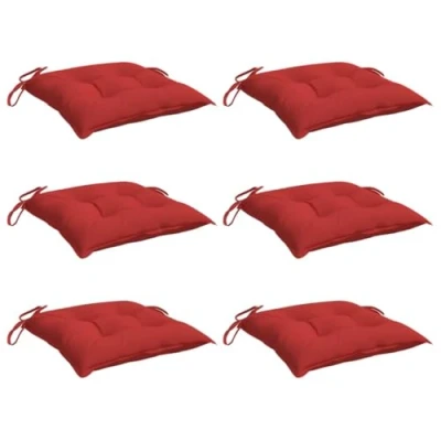 Afbeelding van Palletkussens 6 st 50x50x7 cm oxford stof rood