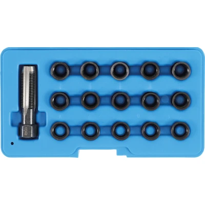 Afbeelding van BGS Reparatieset voor vonk bougie schroefdraad M14 x 1,25 mm, 16 delig
