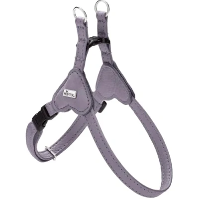 Afbeelding van HUNTER Soho Mini Hondenharnas, kleur: lila grijs, rundleer, zacht en flexibel, vachtvriendelijk, licht, voor kleine honden puppy&#039;s, Made in Germany, maat: XS