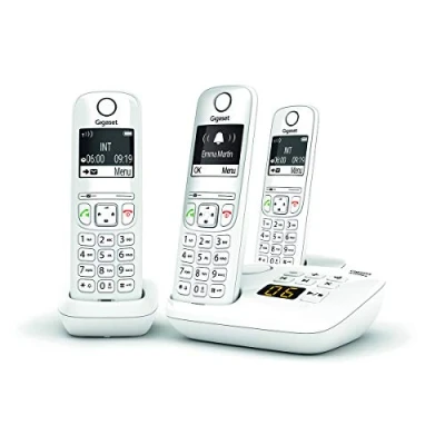 Afbeelding van Gigaset witte trio dect draadloze telefoon met antwoordapparaat gigaas690atrioblanc