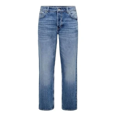 Image de ONLY &amp; SONS Onsfade Loose Box Tai DNM Cbo Noos Jeans pour homme, denim bleu médium, 30W / 34L