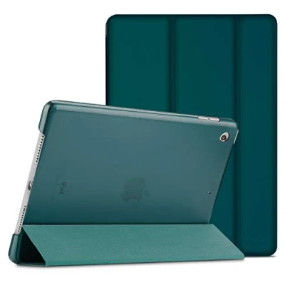 Afbeelding van ProCase Hoes voor 10,2 Inch iPad 9e Generatie 2021/iPad 8e 2020/iPad 7e 2019, Schokbestendige Hoesje Beschermhoes Smart Folio Cover Case Hard Back Shell Smaragd