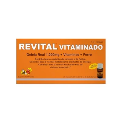 Afbeelding van Pharma Otc Revital Vitaminado Jalea Real 1000mg Hierro Vitaminas 20 Viales
