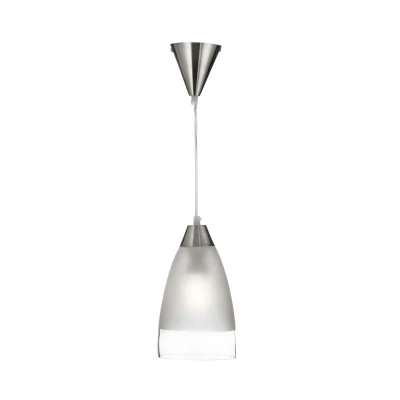 Afbeelding van Searchlight Metal And Glass Pendants Hanglamp Ø 15 X 120 Cm Satijn Zilver