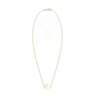 Afbeelding van Elli Clover LEAF Ketting goldcoloured, Dames, Maat: 40, Gold coloured