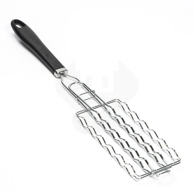 Afbeelding van BBQ worstenklem zilver staal 54 x 10 cm