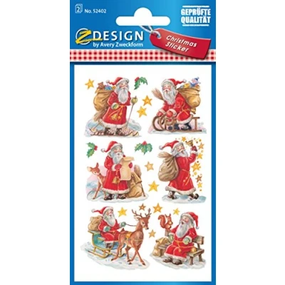 Afbeelding van etiket Z design Christmas pakje a 2 vel kerstman