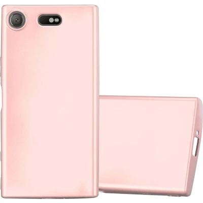 Afbeelding van Cadorabo Hoesje geschikt voor Sony Xperia XZ1 COMPACT in METALLIC ROSE GOUD Beschermhoes gemaakt van flexibel TPU silicone Case Cover