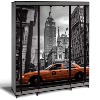 Image de Armoire de rangement penderie pliable vêtements en tissu NEW YORK dressing XXL