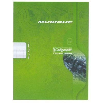 Image de Cahier musique et chant Clairefontaine grand carreaux 17x22 48p