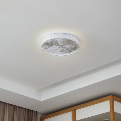 Afbeelding van Lindby plafondlamp Lune, kunststof, metaal, 38 cm