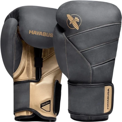 Afbeelding van Hayabusa T3 LX Bokshandschoenen Obsidian / Goud Maat 14 oz