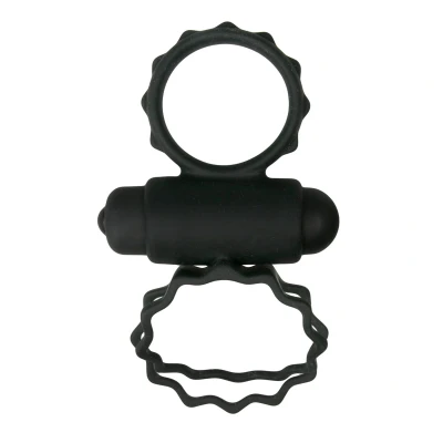 Afbeelding van Duo Cockring Zwart Levensecht Gevoel Diameter: 3,2 cm Siliconen