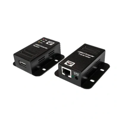 Image de Logilink ua0267 USB 2.0 Cat. 5 Extender jusqu&#039;à 50 m avec HUB 4 Ports, PoE Noir