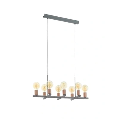 Afbeelding van EGLO Adri 1 Hanglamp E27 Staal Grijs