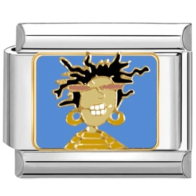 Afbeelding van Quiges Schakel Bedel 9mm charms Coole vrouw Geschikt voor Nomination armband Schakelarmband italy bedels