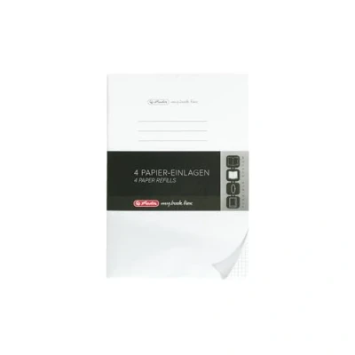 Afbeelding van Herlitz 50034161 navulverpakking voor Flex notitieboek, 4 x 40 vellen, geruit, 1 stuk