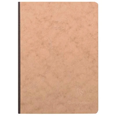 Afbeelding van Clairefontaine 79543C Een Notitieboek, genaaid, achterkant van canvas, Tabak A5, 14,8 x 21cm, 192 pagina&#039;s DOT, wit papier, 90g, glanzend, ledernerf, Age Bag collectie