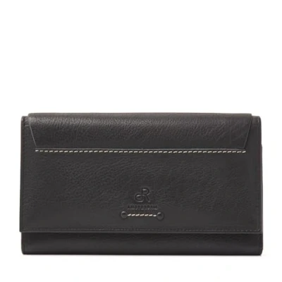 Afbeelding van Luxe Beurs Dames met RFID Bescherming Portemonnee Overslag Geldbeugel 12 Pasjesvakken, Rits en Steekvakken, Drukknop Stijlvolle Ruime Portefeuille Tampa 93129 Black
