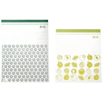 Afbeelding van Set van 30 plastic zakken &quot;Istad&quot; bestaande uit: 15 6 liter (28,5 x 41 cm) en 4,5 (27 34 herbruikbaar omdat ze hersluitbaar zijn