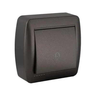 Afbeelding van Deurbelknop Solera Mural 7,4 x 7,2 2,8 cm 250 V 10 A Grafiet