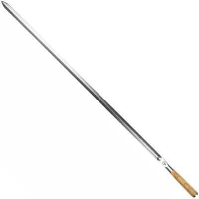 Afbeelding van Forged BBQ Spies Churrasco Olijfhout / Staal V vorm 70cm