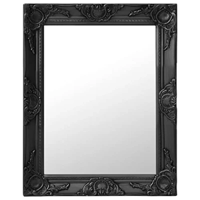 Image de vidaXL Miroir mural style baroque 50x60 cm noir320319
