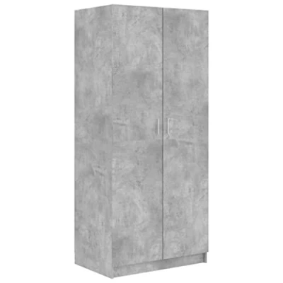Afbeelding van vidaXL Kledingkast, betongrijs, 80 x 52 180 cm, spaanplaat