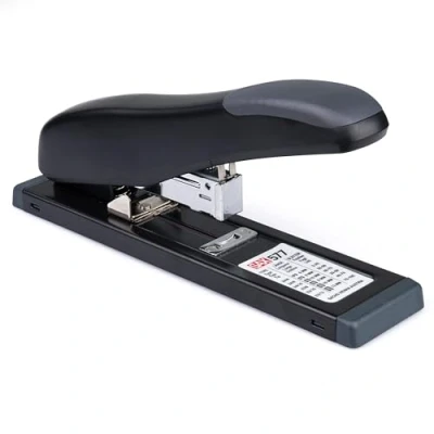 Afbeelding van SAX Robuuste nietmachine met nietjes 23/10, voor 100 vellen, max. diepte 55 mm, gesloten nieten, robuust en stabiel materiaal, elegant modern design