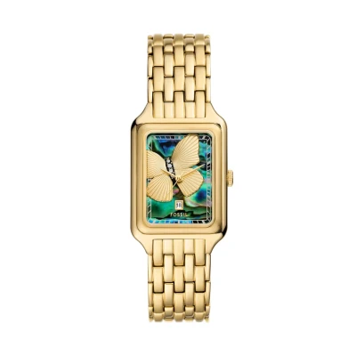 Afbeelding van Fossil Dames horloge goudkleurig met band
