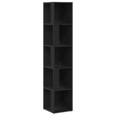 Afbeelding van vidaXL Hoekkast Zwart eiken Bewerkt hout 33 x 164,5 cm