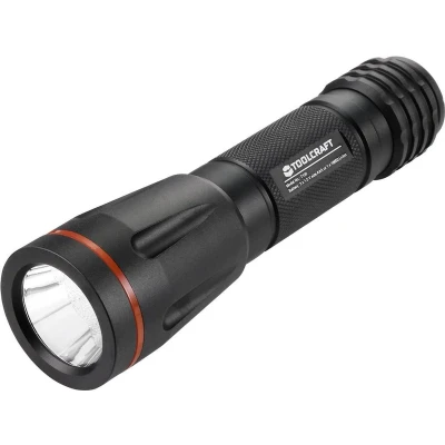 Afbeelding van TOOLCRAFT T120 Handlamp werkt op batterijen LED Met riemclip, stroboscoopfunctie 250 lm 122 g