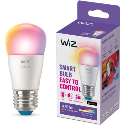 Afbeelding van WiZ 8719514554672 LED lamp Energielabel F (A G) E27 Kogel 5 W = 40 RGBW Dimbaar, Besturing via App 1 stuk(s)