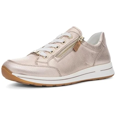 Afbeelding van ara Sneakers laag, Dames, Maat: 40, Gold Leer