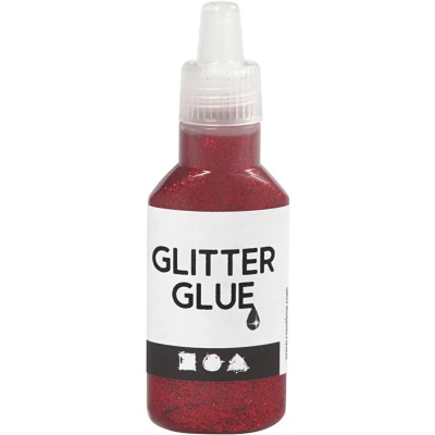 Afbeelding van Creotime Glitterlijm Rood 25 Ml