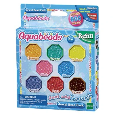 Afbeelding van Aquabeads navulling juweelparelpakket 800 parels 8 kleuren