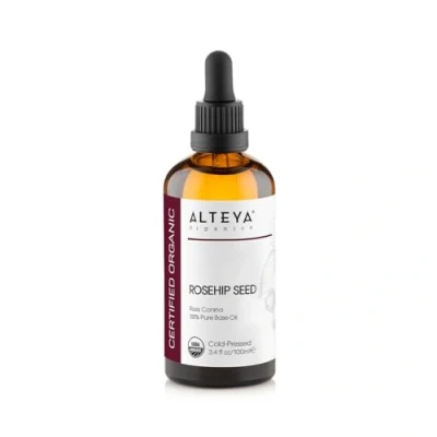 Afbeelding van Alteya Organic Rosehip Oil 100 ml 100% USDA Certified Pure Natural Cold Pressed Seed Carrier Moisturizing, Voedend, Premium Therapeutische Huidbehandeling