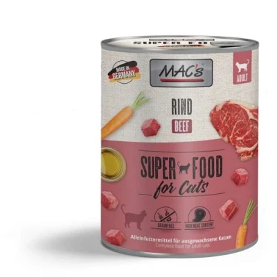 Afbeelding van 6x800g Rund MAC&#039;s Kattenvoer