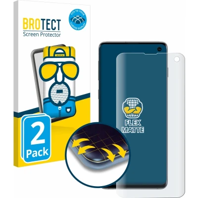 Afbeelding van BROTECT Screenprotector voor Samsung Galaxy S10 Folie Beschermfolie matte volledig dekking (2 Stuks)