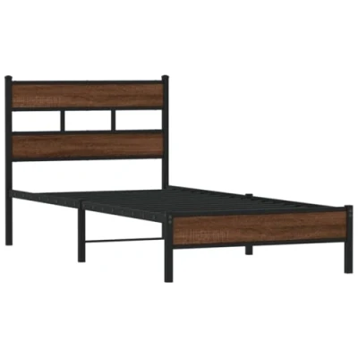 Afbeelding van Bedframe Bewerkt Hout Sonoma Eikenkleurig 100X200 cm 90 x 200 / bruin eikenkleur